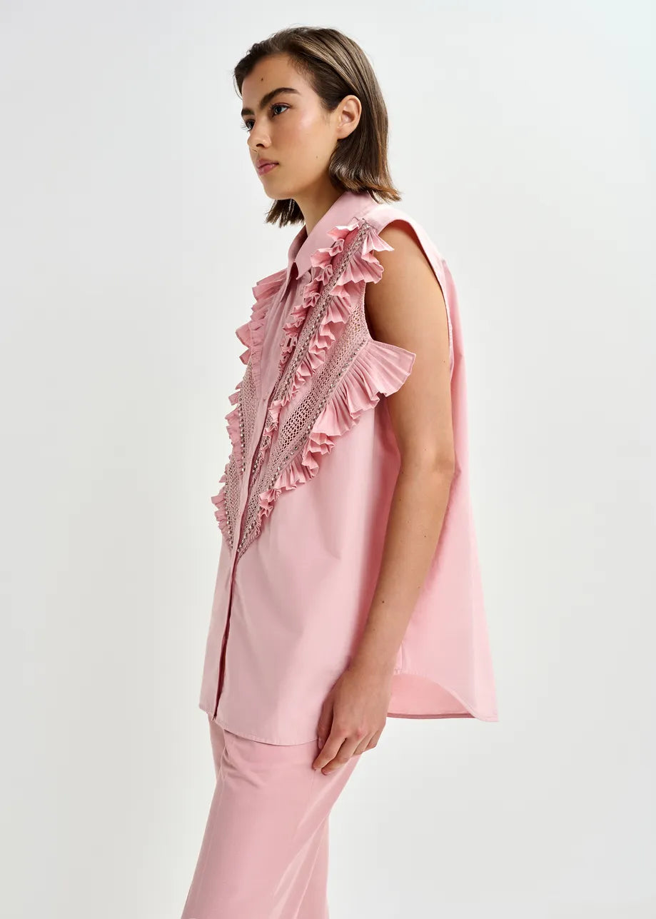 Jeandarlene Sleeveless Shirt - Seashell Pink