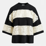 Jemix Lace T-Shirt - Black