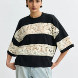Jemix Lace T-Shirt - Black
