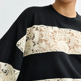 Jemix Lace T-Shirt - Black