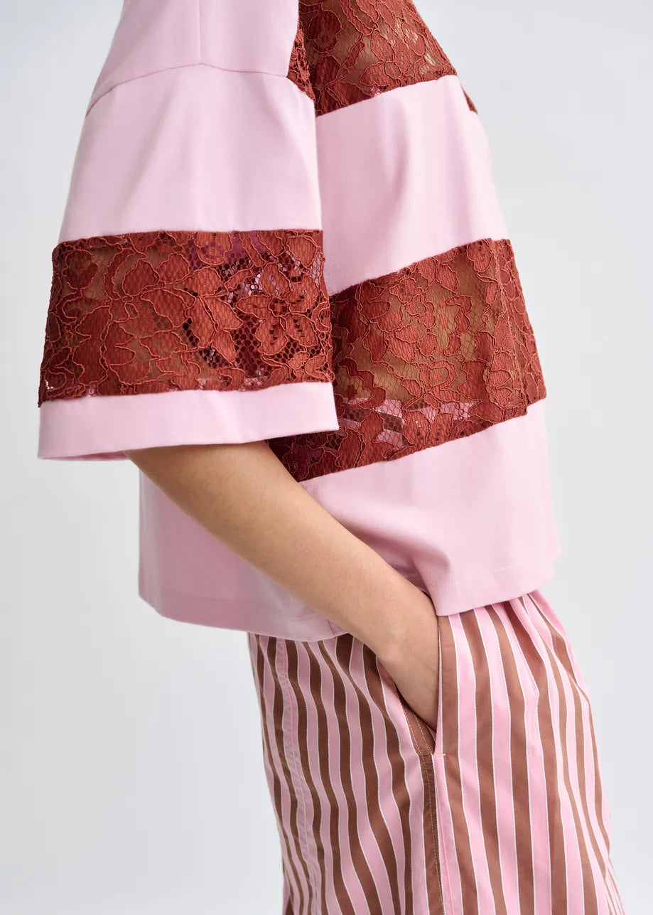 Jemix Lace T-Shirt - Violet