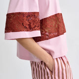 Jemix Lace T-Shirt - Violet