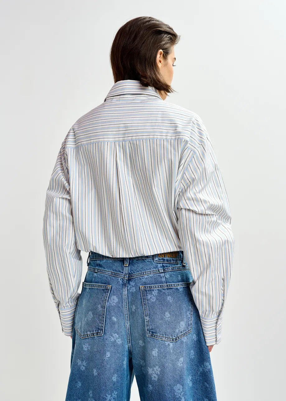 Jomato Pointy Collar Shirt - Nile Blue