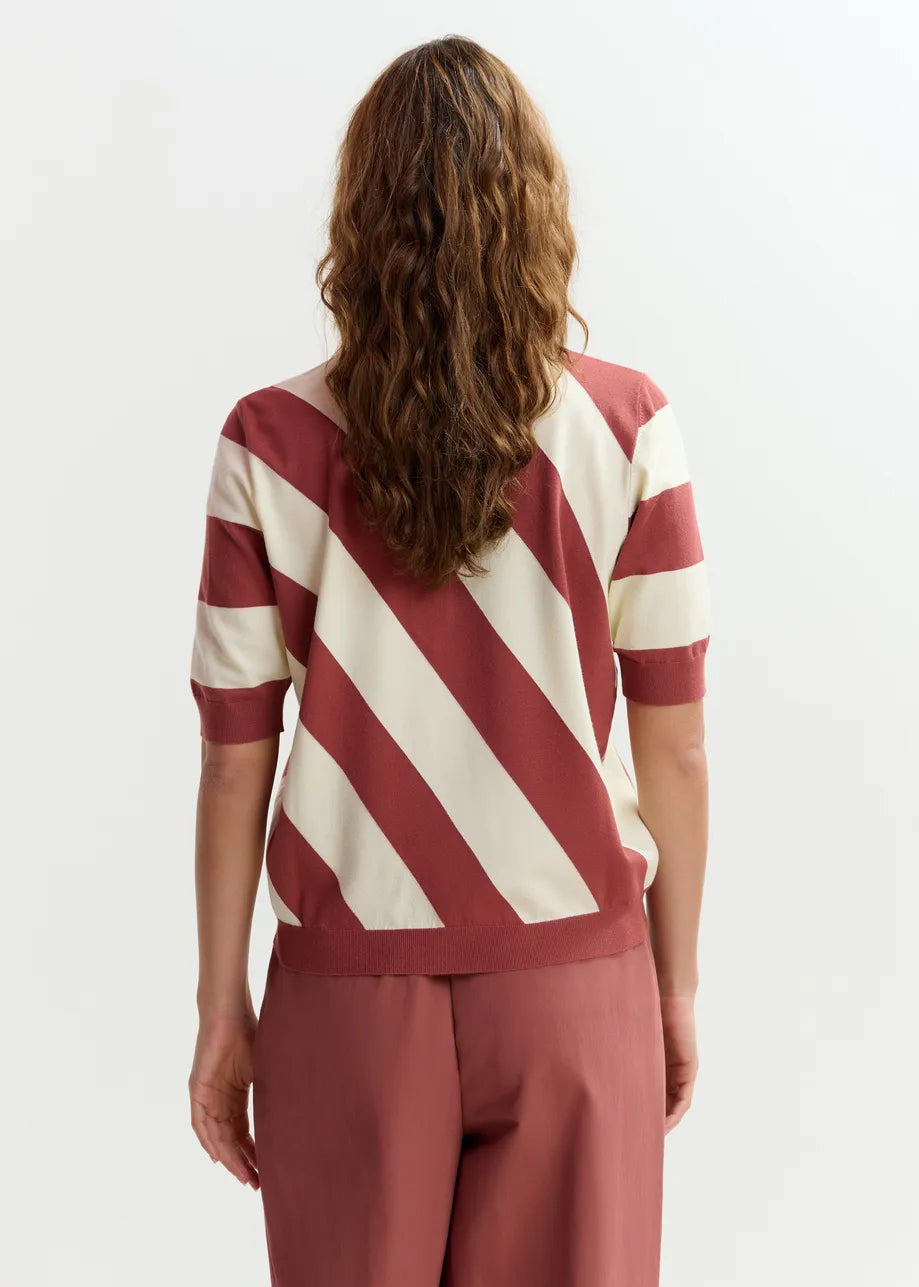 Joram Knit Polo - Dusty Tawny