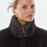 Josie Faux Fur Jacket - Anthracite
