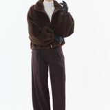 Josie Faux Fur Jacket - Brown