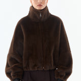 Josie Faux Fur Jacket - Brown