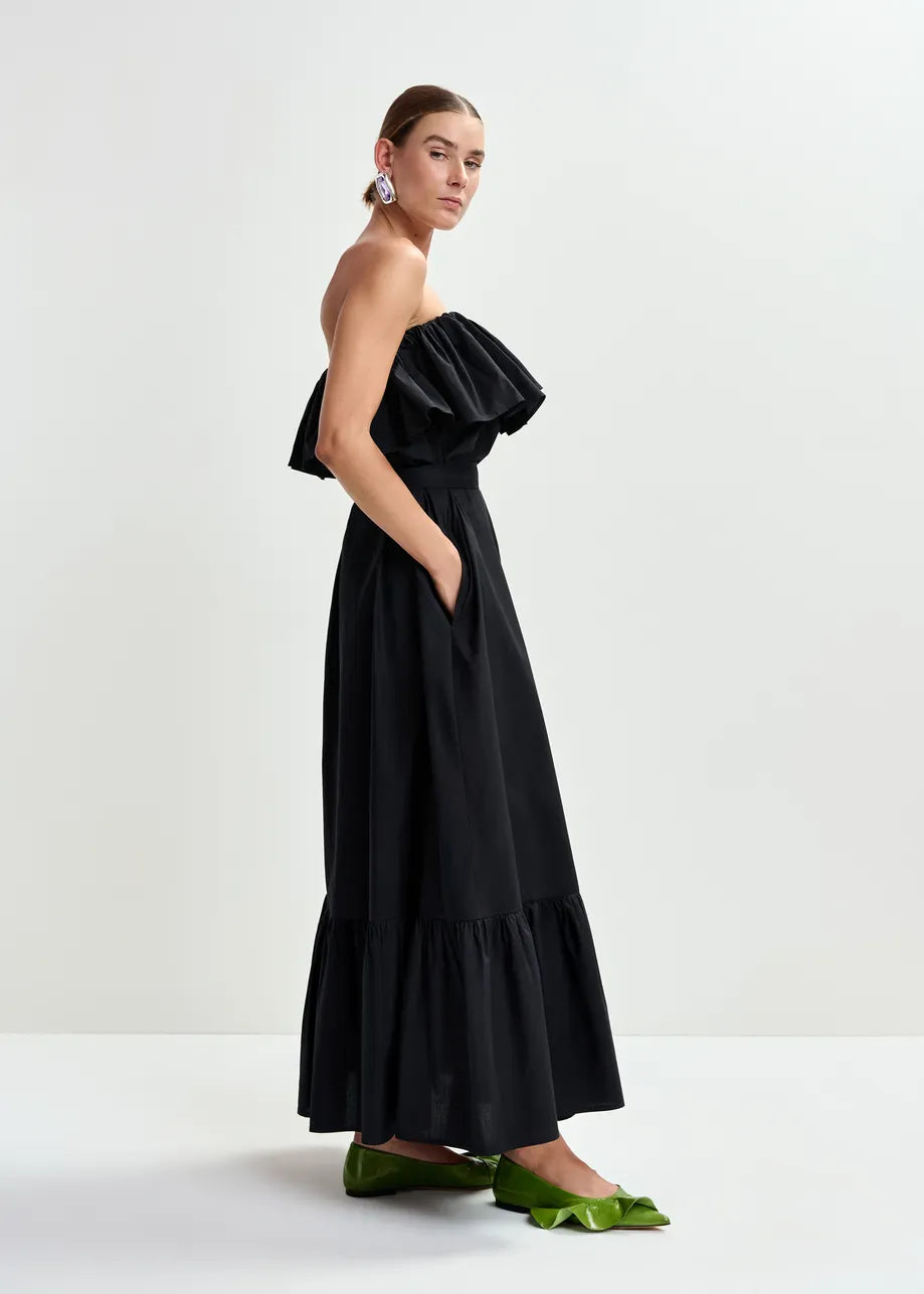 Joyce Ruffle Dress - Black