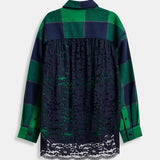 Joy Lace Back Shirt - Night/Green