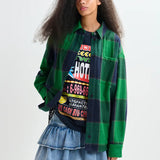 Joy Lace Back Shirt - Night/Green