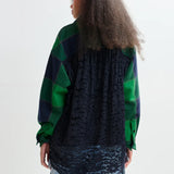 Joy Lace Back Shirt - Night/Green