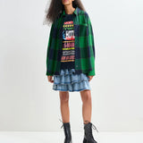 Joy Lace Back Shirt - Night/Green