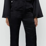 Jonas High Shine Trousers - Black