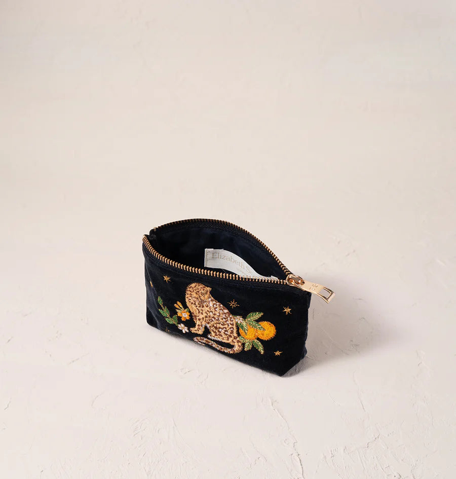 Tropical Jaguar Coin Purse - Charcoal
