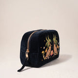 Tropical Jaguar Makeup Bag - Charcoal
