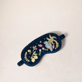 Tropical Parrot Eye Mask - Ink Blue