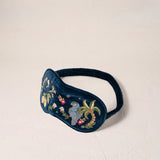 Tropical Parrot Eye Mask - Ink Blue