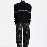 Kalendar Jacquard Jumper - Black