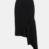 Kap Knitted Frill Skirt - Black
