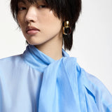 Karismatic Pussy Bow Tie Top - Sky