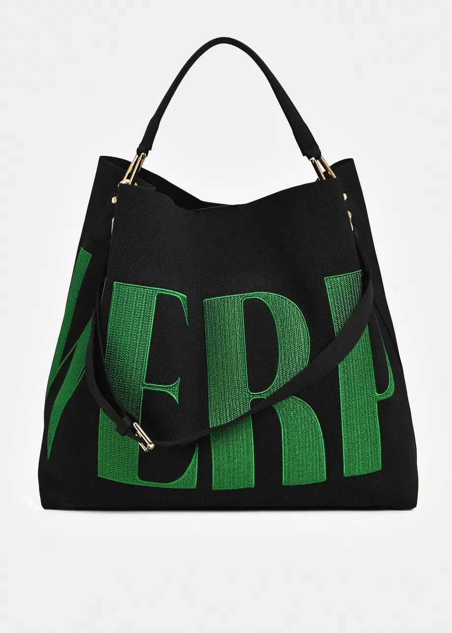 Karoll Knitted Shopper Bag - Charcoal Chic