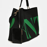 Karoll Knitted Shopper Bag - Charcoal Chic
