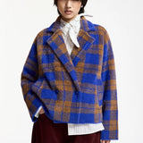 Karreau Check Cardigan - Indigo Ink