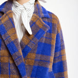 Karreau Check Cardigan - Indigo Ink