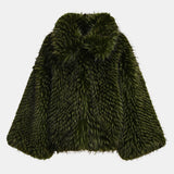 Kastanje Faux Fur Coat - Forest Whisper