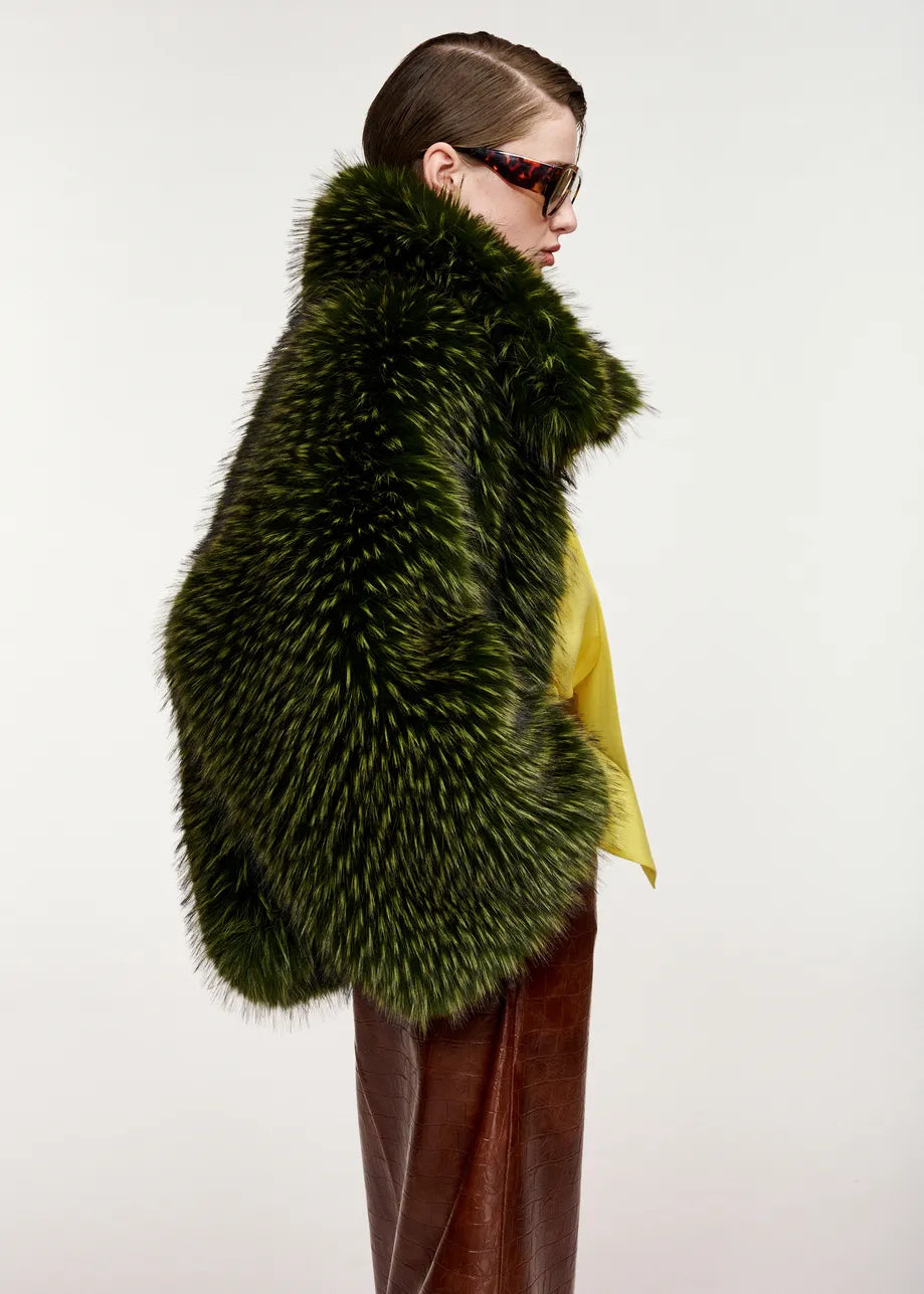 Kastanje Faux Fur Coat - Forest Whisper