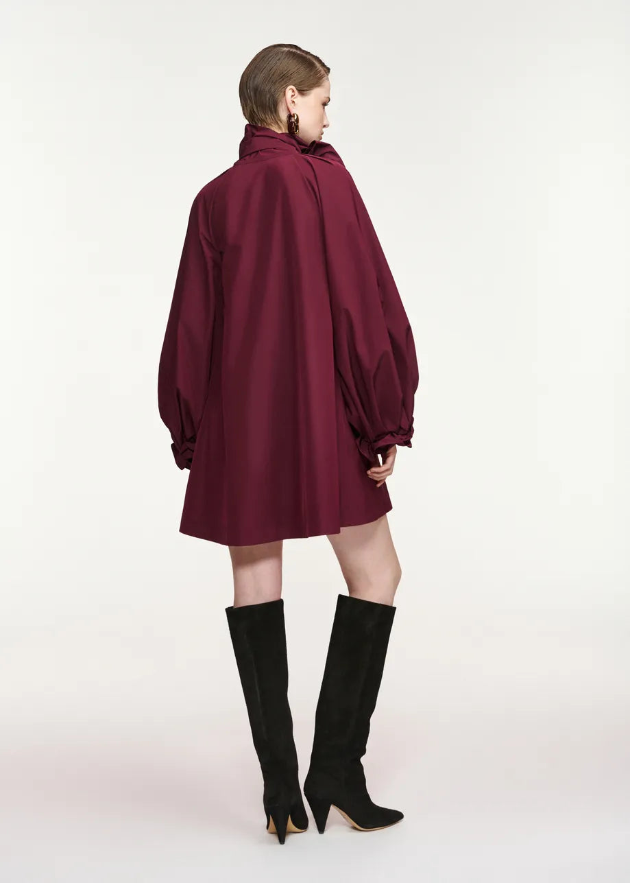 Khai Pussy Bow Tie Dress - Wine Not