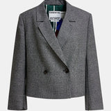 Kiana Cropped Blazer - Steel Pulse