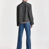 Kiana Cropped Blazer - Steel Pulse