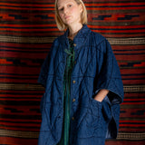Kiki Cape Jacket - Dark Denim