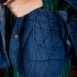 Kiki Cape Jacket - Dark Denim