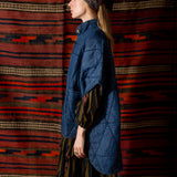 Kiki Cape Jacket - Dark Denim