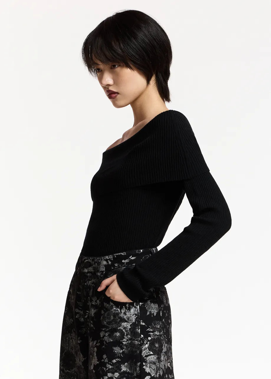 Killy Off Shoulder Jumper - Black