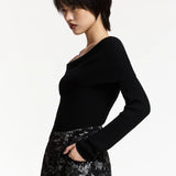 Killy Off Shoulder Jumper - Black