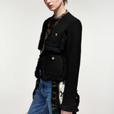 Kinetic Fringed Jacket - Black