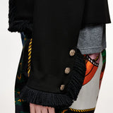 Kinetic Fringed Jacket - Black