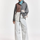 Kingsley Patchwork Shirt - Grey Multi