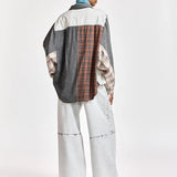 Kingsley Patchwork Shirt - Grey Multi
