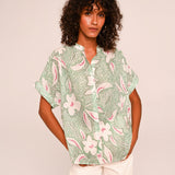 Louison Punto Blouse - White/Green