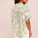 Louison Punto Blouse - White/Green