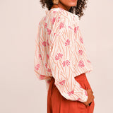 Ella Buzios Blouse - Orange/Pink