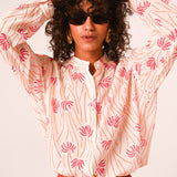 Ella Buzios Blouse - Orange/Pink