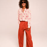 Ella Buzios Blouse - Orange/Pink