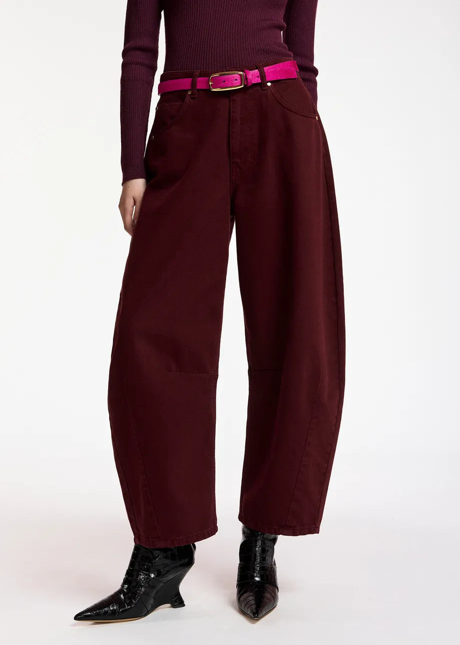 Kokos Barrel Leg Jeans - Wine Not