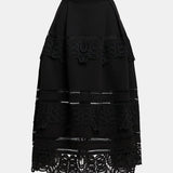 Kommon Neoprene Lace Skirt - Black