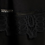 Kommon Neoprene Lace Skirt - Black